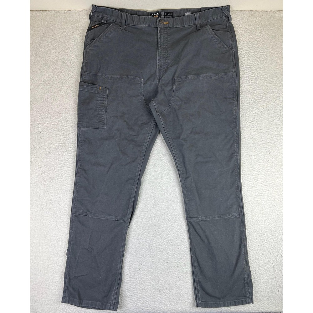 Ariat Rebar M4 Pants Mens 44x34 Gray Relaxed Straight Canvas Carpenter Workwear